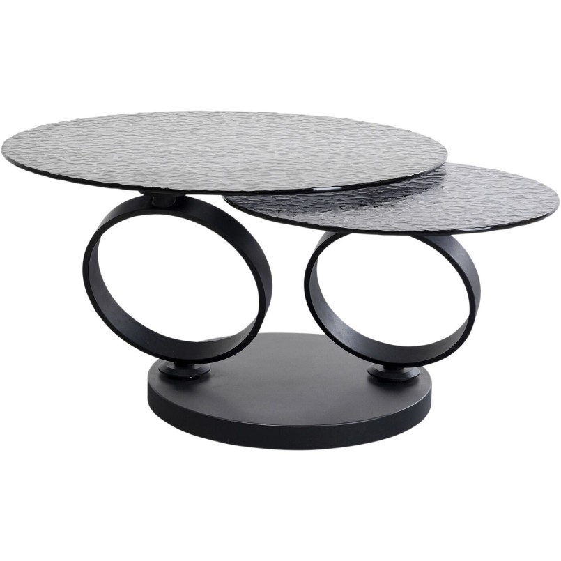 Table basse Beverly Bubble noir 133x80cm