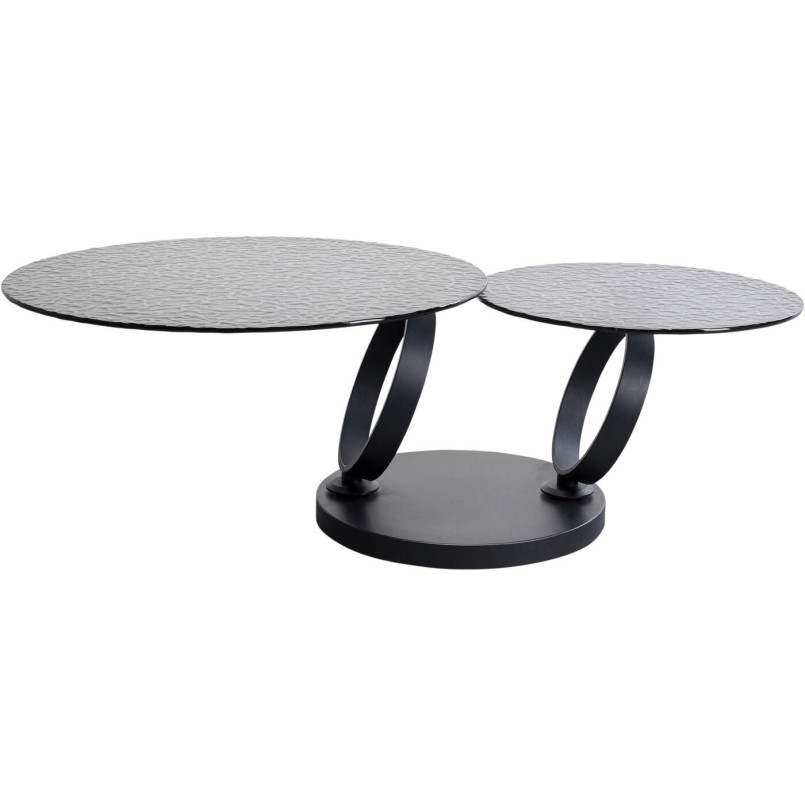Table basse Beverly Bubble noir 133x80cm