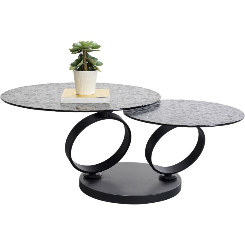 Table basse Beverly Bubble noir 133x80cm