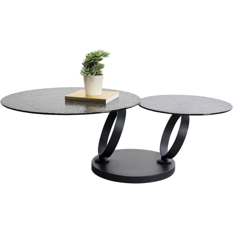 Table basse Beverly Bubble noir 133x80cm