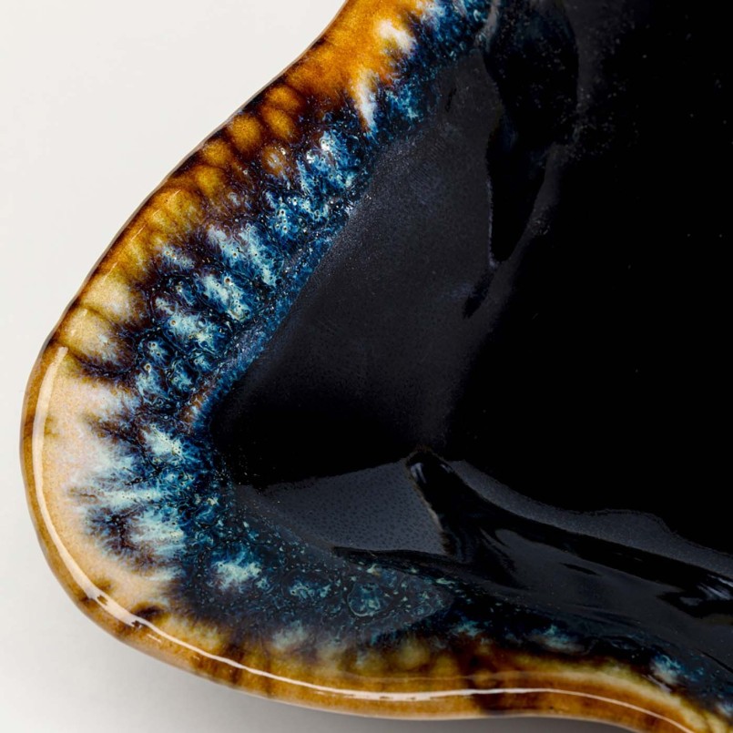 Blue stoneware tray - Lio - Kare Design