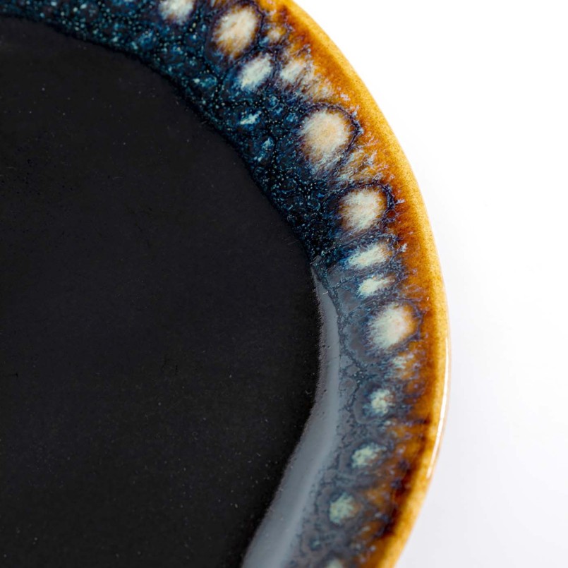 Assiettes plates en grès bleu - Lio - Kare Design
