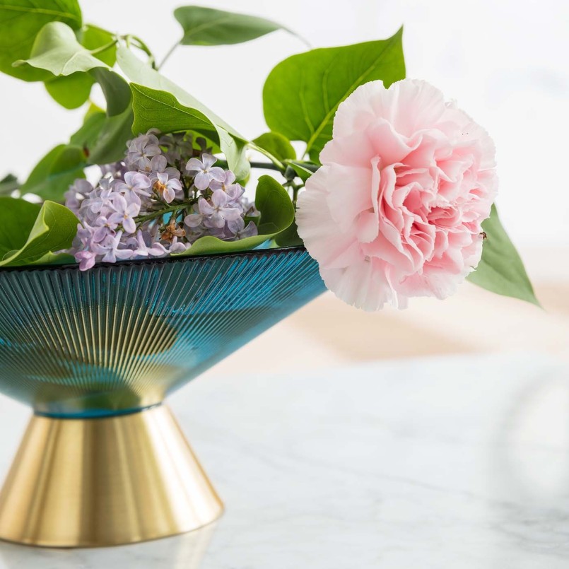 Blue and gold cup - Birdie - Kare Design