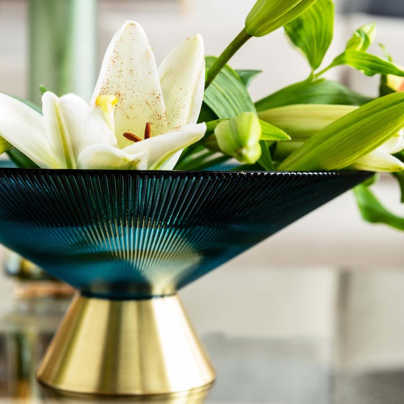 Blue and gold cup - Birdie - Kare Design