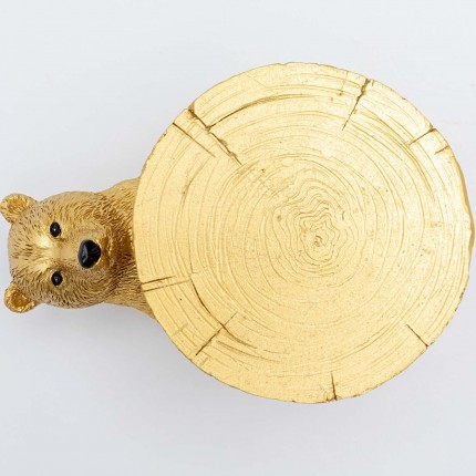 Decoratie gouden beer 4 onderzetters Kare Design