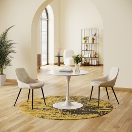 Chaise velours beige - East Side - Kare Design