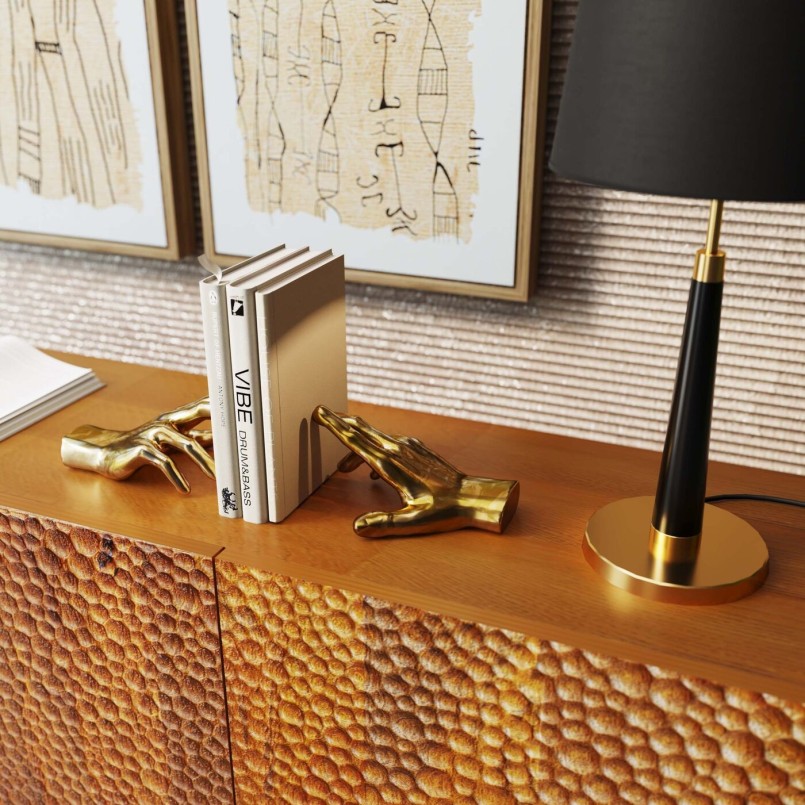 Golden hand bookends - Kare Design