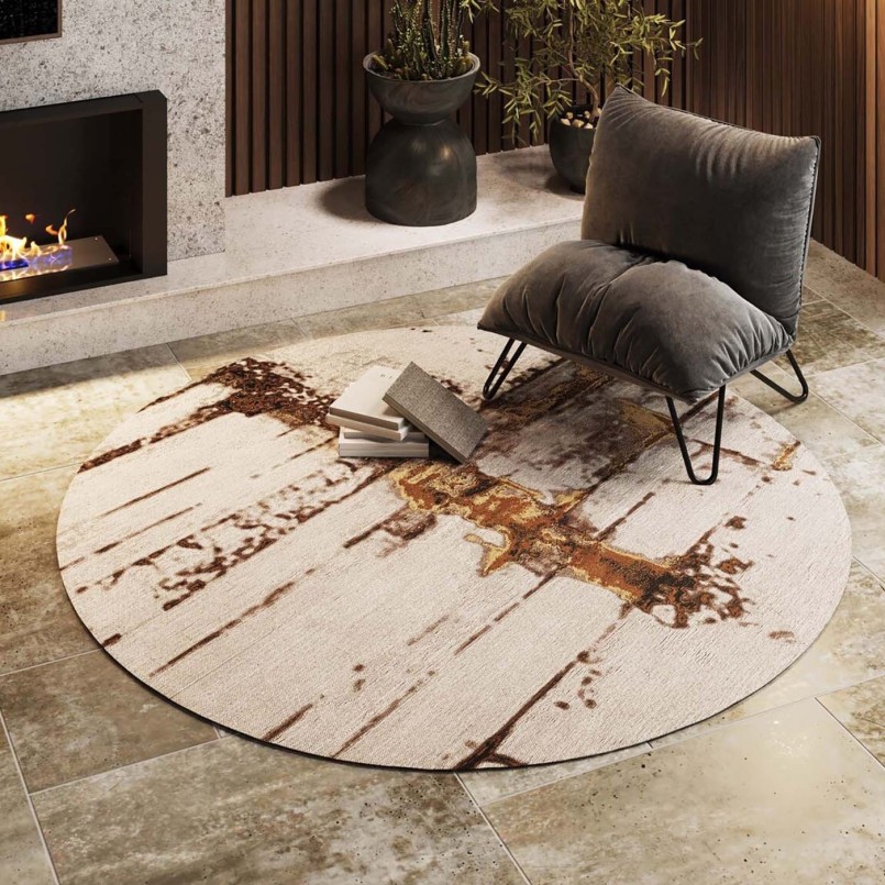 Tapis rond abstrait gris - Abstract - Kare Design