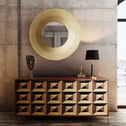 3-deurs dressoir met optische illusie - Silencio - Kare Design