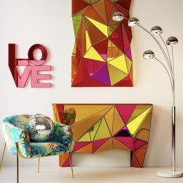 Console en verre multicolore - Prisma - Kare Design