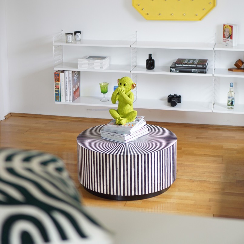 Eigentijdse zwart-witte salontafel - Electra - Kare Design