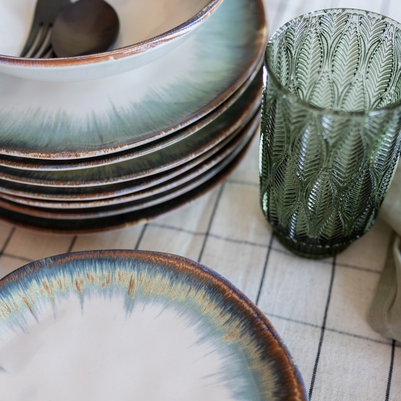 Groene glazen waterglazen - Fogli - Kare Design