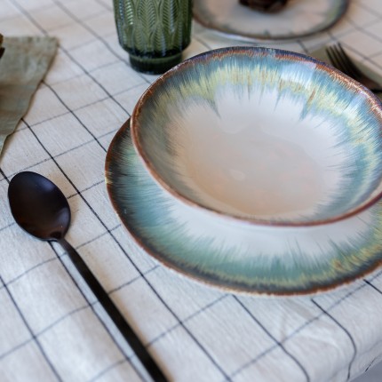 Assiettes Organic 20cm blanches set de 6 Kare Design