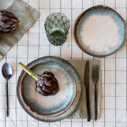 Assiettes blanches et bleues - Organic - Kare Design