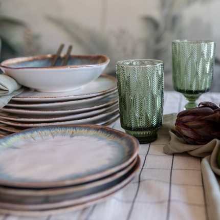 Assiettes creuses Organic 20cm blanches set de 4 Kare Design