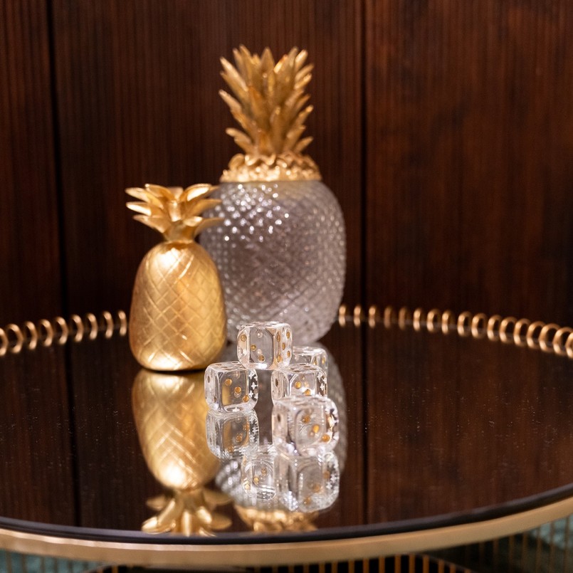 Transparante en gouden ananasdoos - Kare Design