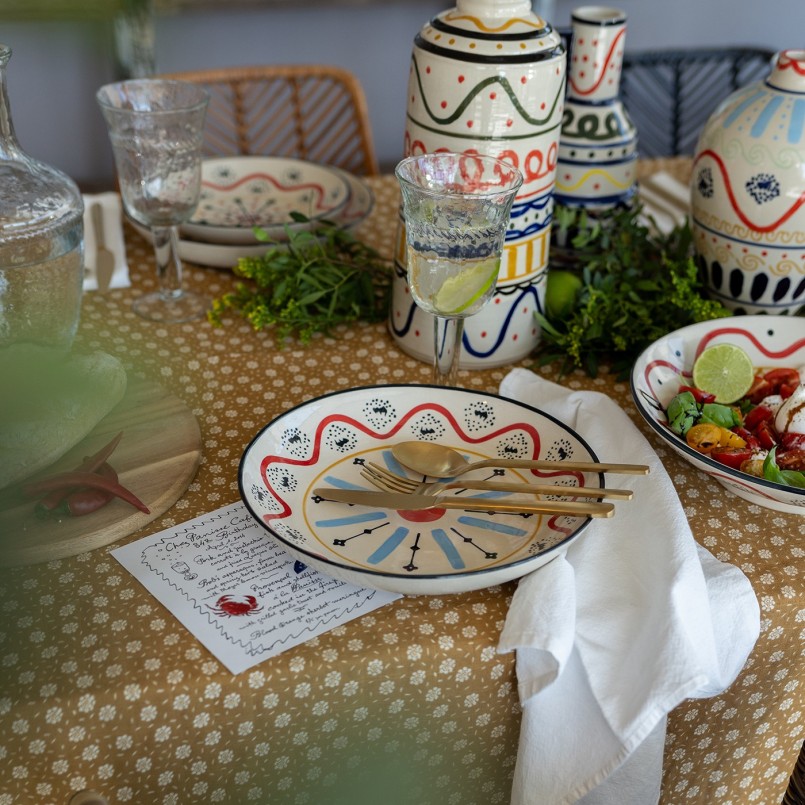 Assiette à motifs multicolores - Los Cabos - Kare Design