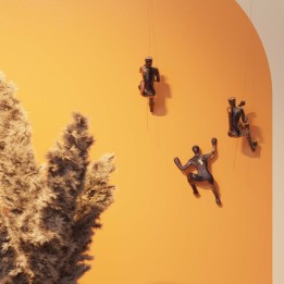 Décoration murale en forme d'alpiniste : statuette de grimpeur / escaladeur