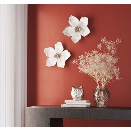 Déco murale orchidée blanche et dorée - Kare Design