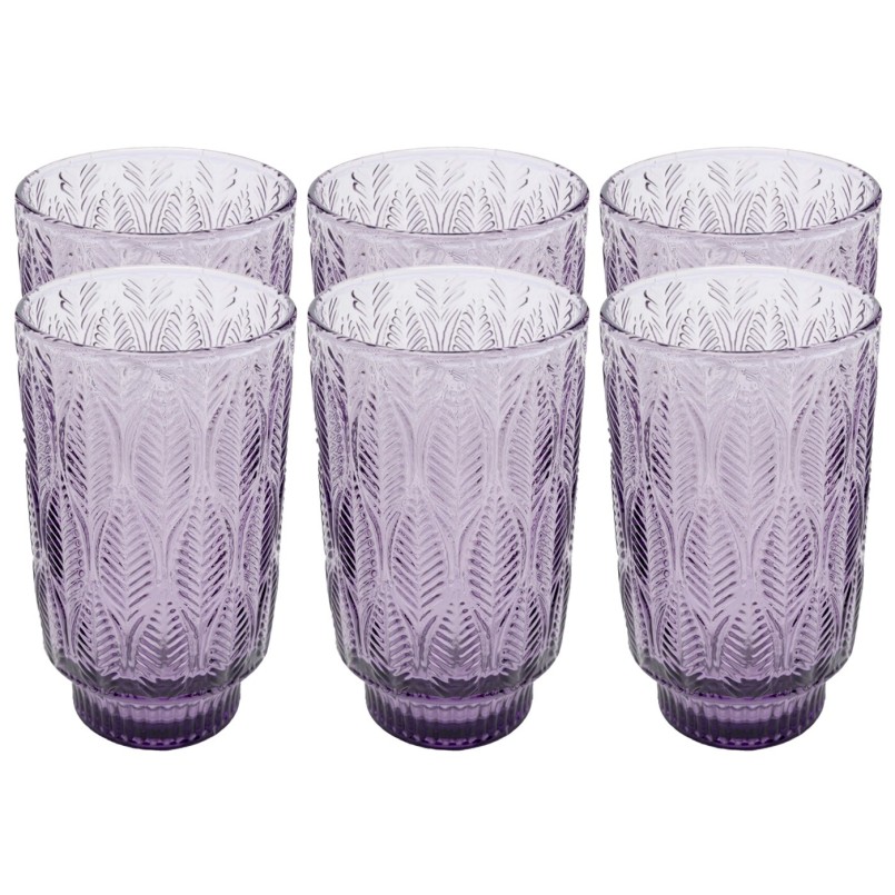 Verres à eau en verre violet - Fogli - Kare Design