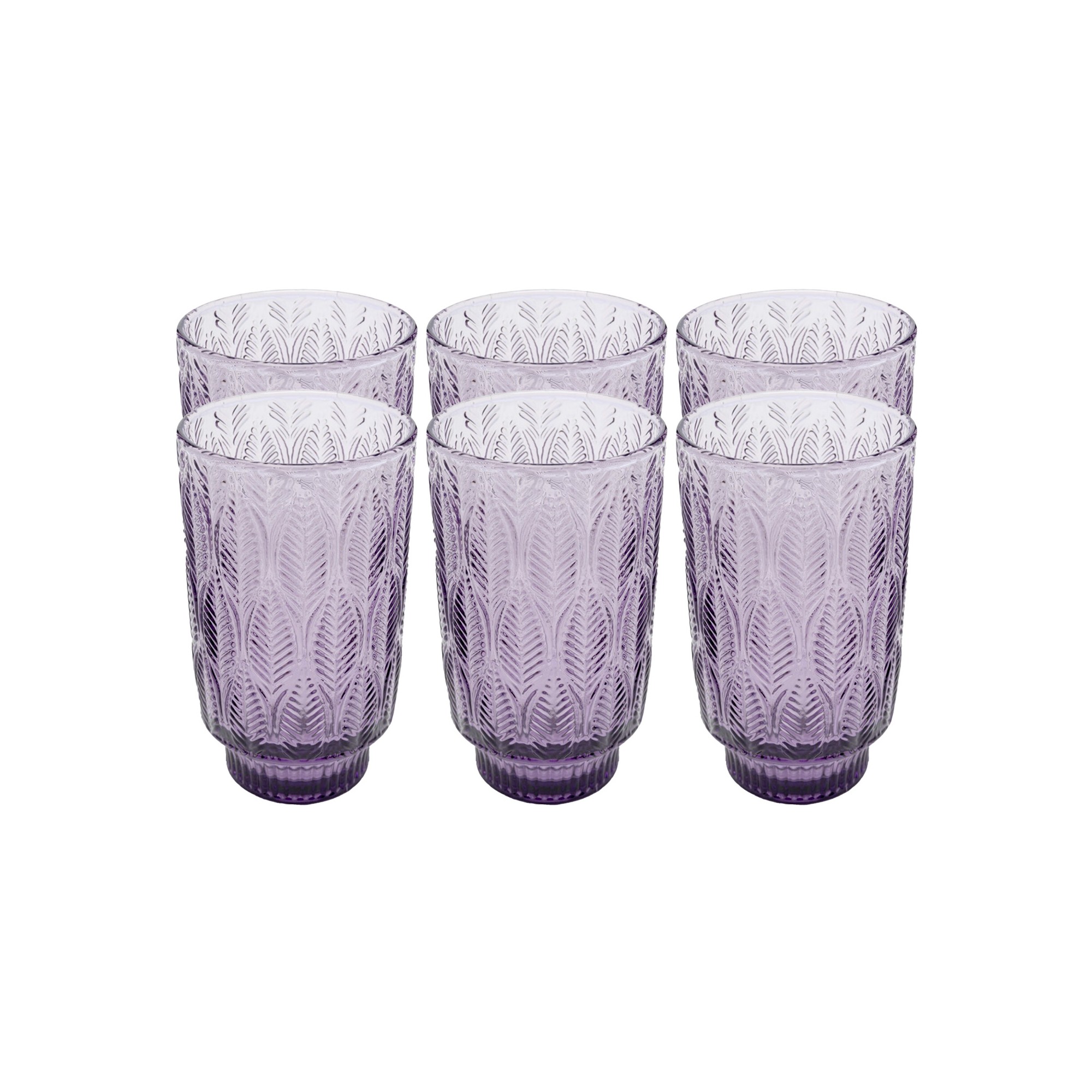 Water glass Fogli purple (6/set) Kare Design