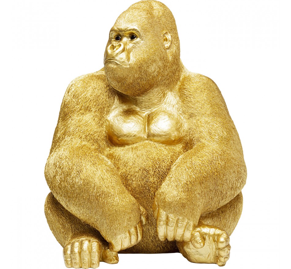 Woonaccessoires gorilla XL 76cm goud Kare Design