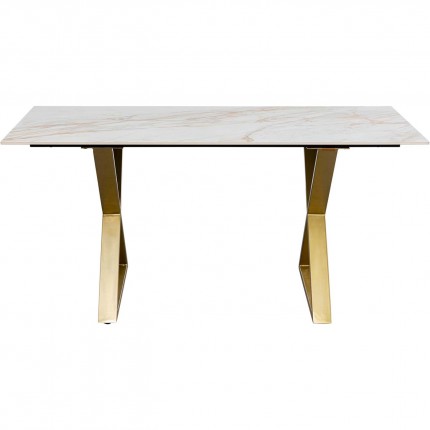 Table Eternity Cross white and gold 160x80cm Kare Design