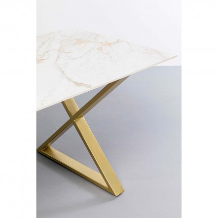 Table Eternity Cross white and gold 160x80cm Kare Design