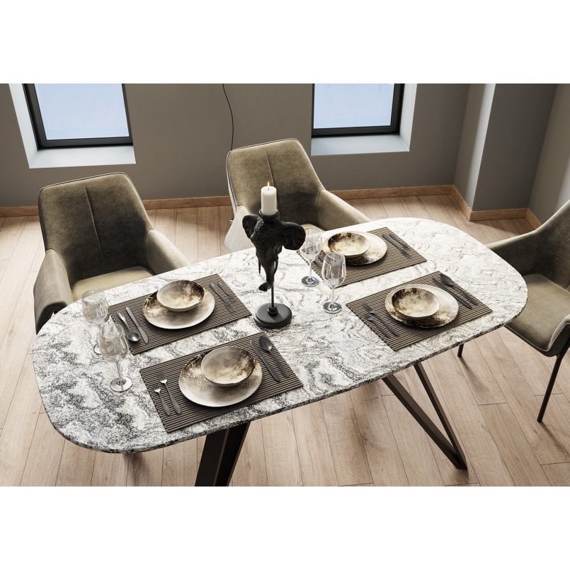 Assiettes creuses grises et marron - Savannah -Kare Design