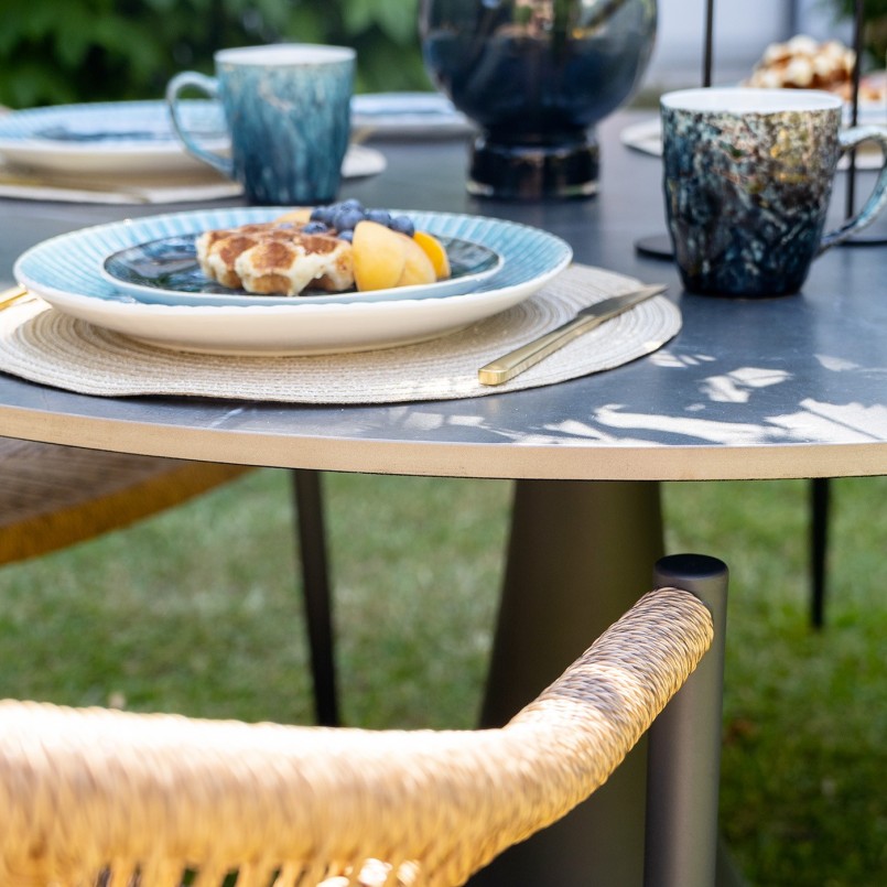 Plat bleu - Mustique Rim - Kare Design