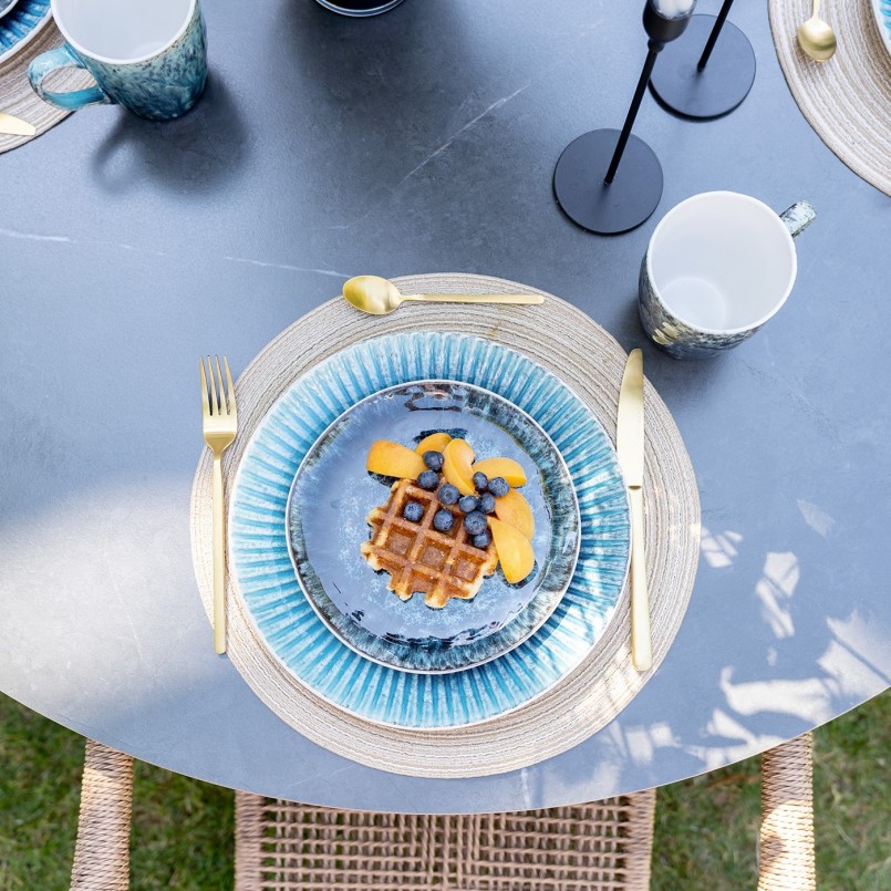 Plat bleu - Mustique Rim - Kare Design