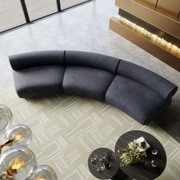 Donkerblauwe fluwelen bank - Ciao - Kare Design