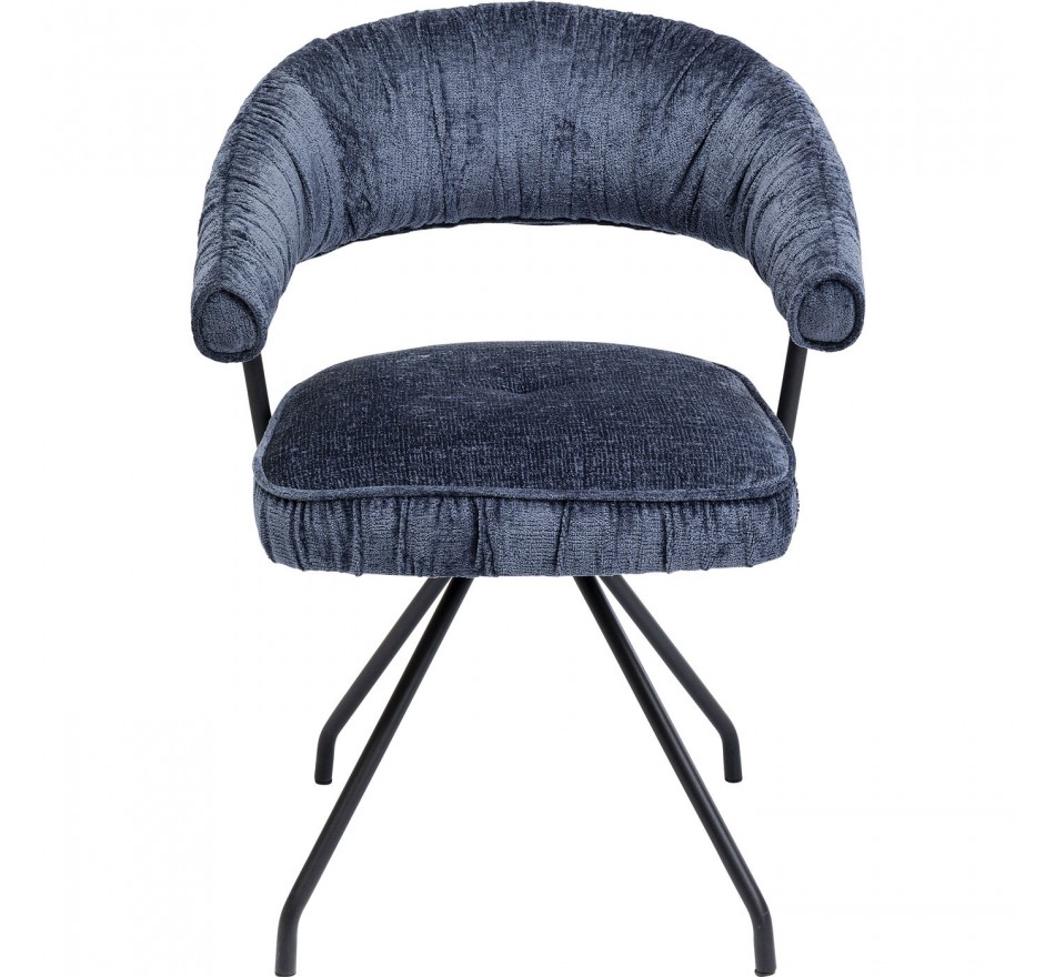 Swivel chair with armrests Arabella blue Kare Design