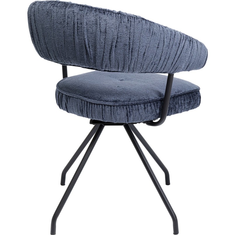 Chaise pivotante Arabella bleu