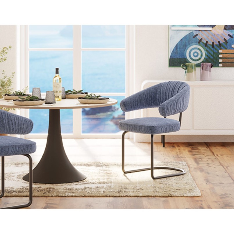 Chaise pivotante Arabella bleu