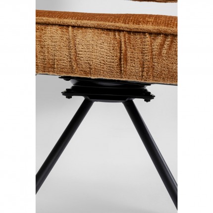 Draaistoel met armleuningen Arabella oranje Kare Design