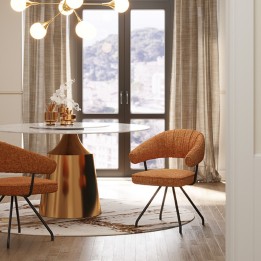 Chaise pivotante Arabella Orange