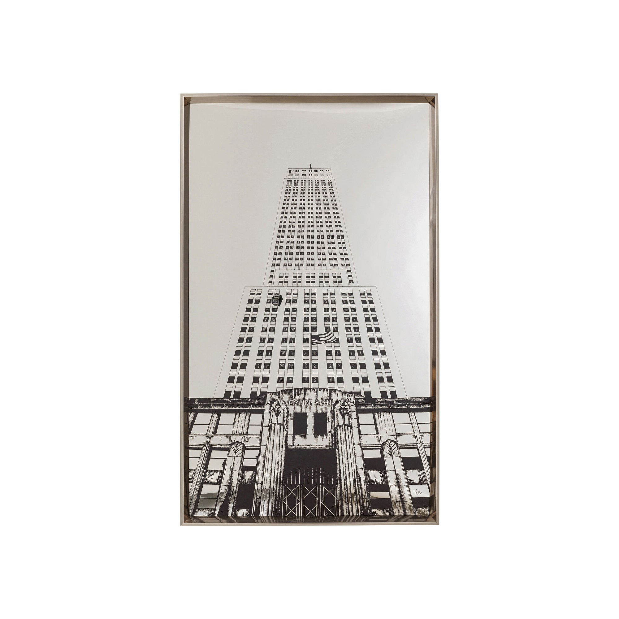 Tableau encadré Empire State Mirror 77x130cm