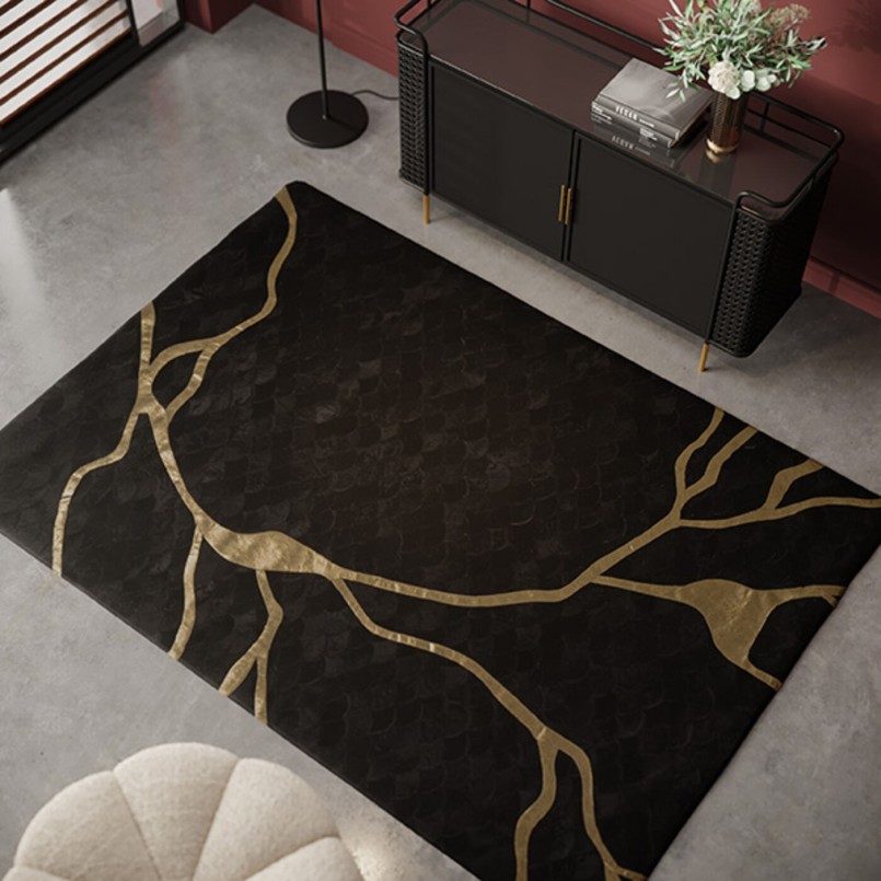 Tapis Fulmine noir 170x240cm