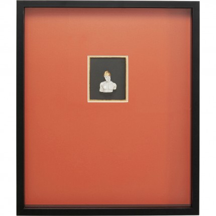 Framed Picture 3D orange bust 50x60cm man Kare Design