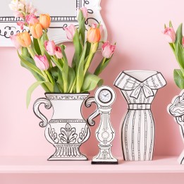 Vase blanc et noir - Favola - Kare Design