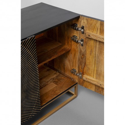 Dressoir Madeira 4 deuren zwart Kare Design