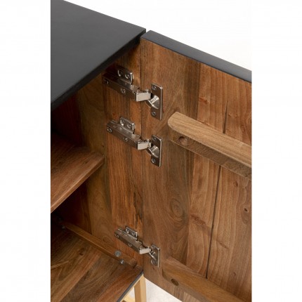 Dressoir Madeira 4 deuren zwart Kare Design