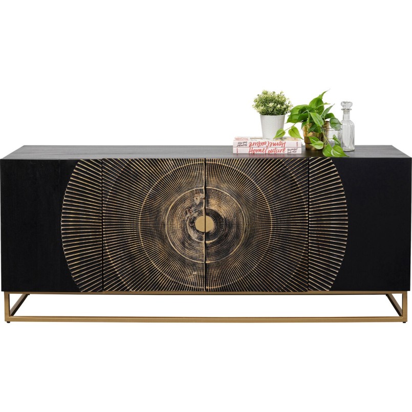 Buffet en bois noir sculpté - Madeira - Kare Design