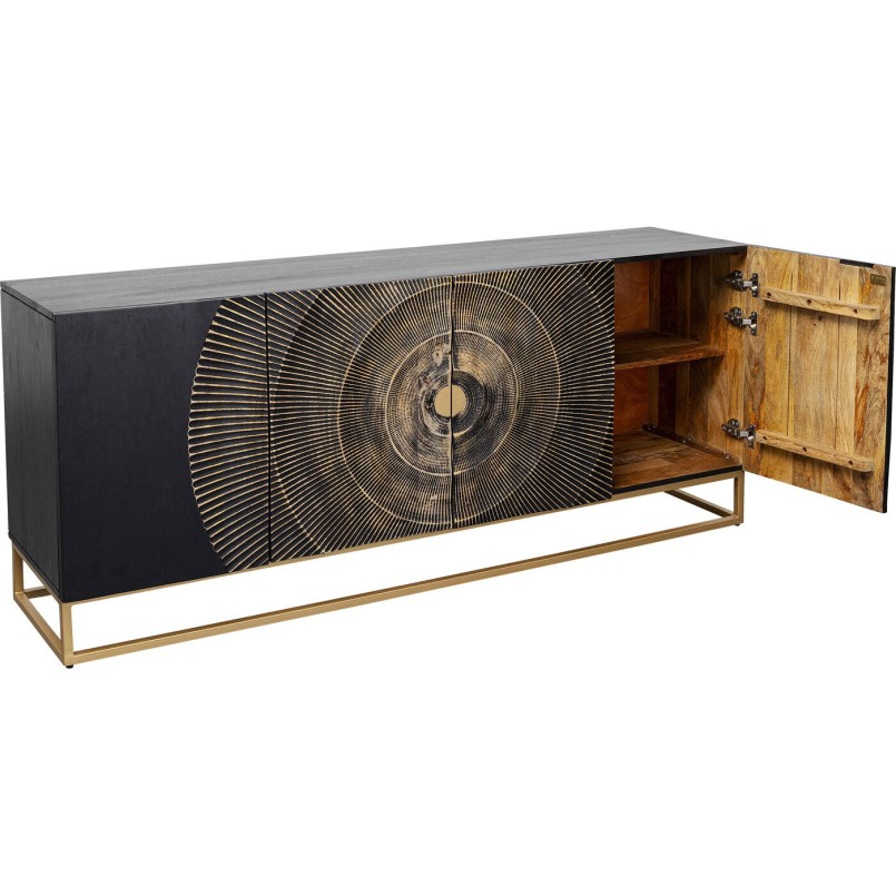 Buffet en bois noir sculpté - Madeira - Kare Design
