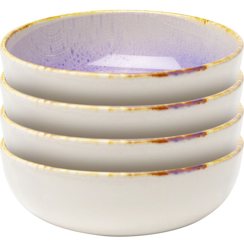 Bols en grès violet et blanc - Shirley - Kare Design