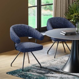 Blue swivel armchair - Arabella - Kare Design