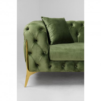 Corner Sofa Bellissima right velvet green Kare Design