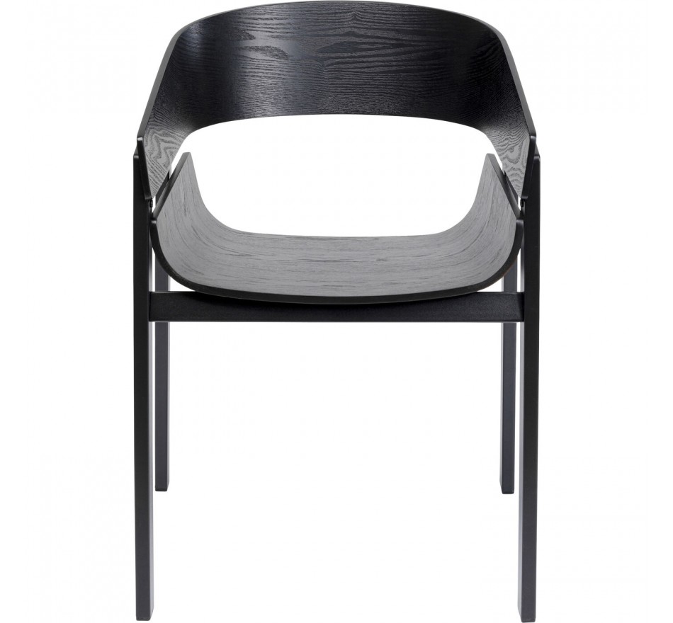 Stoel met armleuningen Biarritz zwart Kare Design