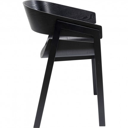 Chair with armrests Biarritz black Kare Design